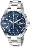 Tag Heuer Aquaracer Calibre 16 43mm Blue Dial Silver Steel Strap Watch for Men - CAY211B.BA0927 Buy Now By Tag Heuer