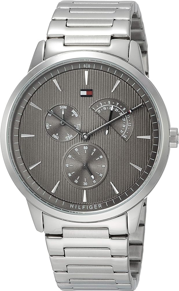 Tommy Hilfiger Brad Chronograph Quartz Grey Dial Silver Steel Strap Watch For Men - 1710385 Buy Now By Tommy Hilfiger
