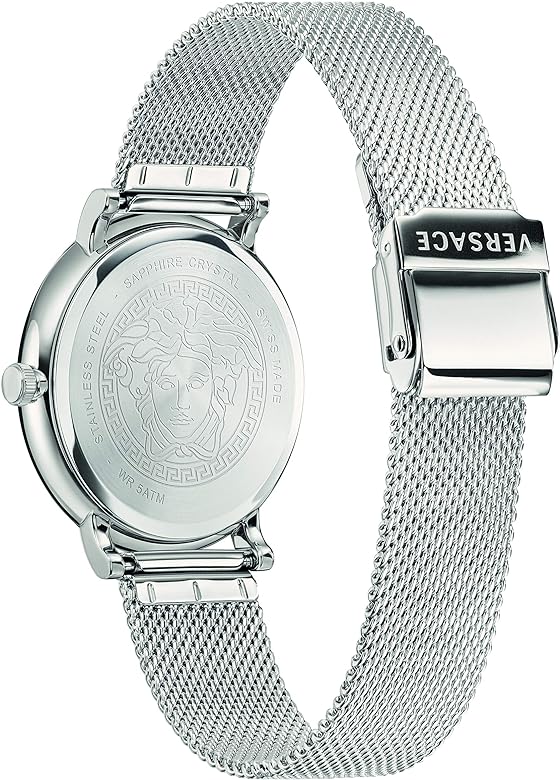 Versace V-Circle Silver Dial Silver Mesh Bracelet Watch for Men - VBQ060017 Buy Now By Versace