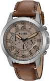 Fossil Grant Chronograph Brown Dial Brown Leather Strap Watch for Men - FS5214 Buy Now By Fossil