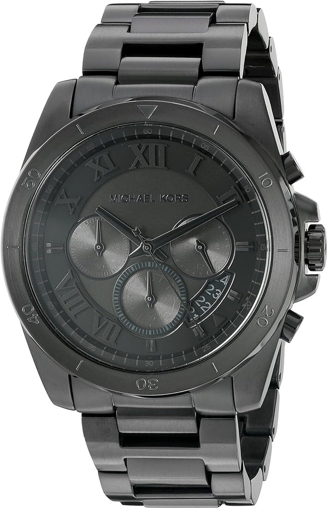 Michael Kors Brecken Chronograph Black Dial Black Steel Strap Watch For Men - MK8482 Buy Now By Michael Kors
