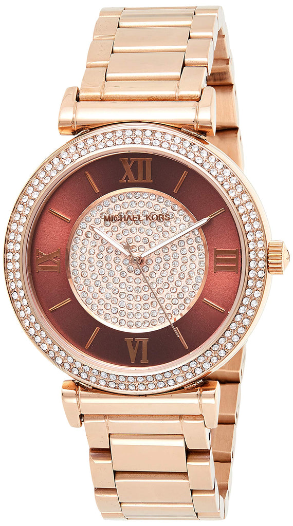 Michael Kors Catlin Quartz Rose Gold Dial Rose Gold Steel Strap Watch For Women - MK3412 Buy Now By Michael Kors