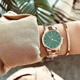 Daniel Wellington Iconic Link Emerald Green Dial Rose Gold Steel Strap Watch For Women - DW00100419 Buy Now By Daniel Wellington