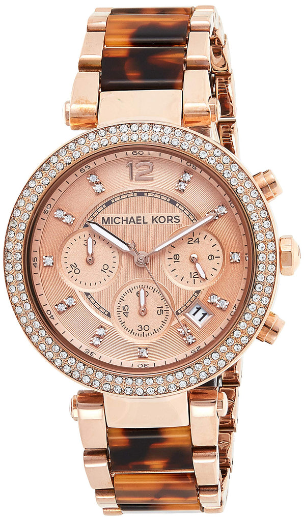Michael Kors Parker Rose Gold Dial Two Tone Steel Strap Watch for Women - MK5538 Buy Now By Michael Kors