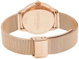 Calvin Klein Minimal Black Dial Rose Gold Mesh Bracelet Watch for Men - K3M22621 Buy Now By Calvin Klein