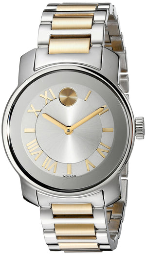 Movado Bold Silver Dial Two Tone Steel Strap Watch for Women - 3600245 Buy Now By Movado