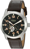 Fossil Pilot 54 Automatic Black Dial Brown Leather Strap Watch for Men - ME3118 Buy Now By Fossil