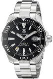Tag Heuer Aquaracer Black Dial Silver Steel Strap Strap Watch for Men - WAY201A.BA0927 Buy Now By Tag Heuer