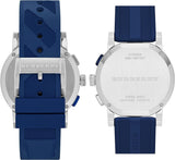 Burberry City Sport Chronograph White Dial Blue Rubber Strap Watch For Men - BU9808 Buy Now By Burberry