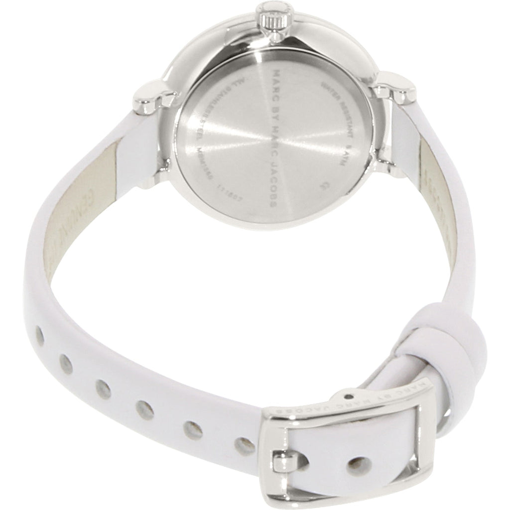 Marc Jacobs Sally White Dial White Leather Strap Watch for Women - MBM1350 Buy Now By Marc Jacobs