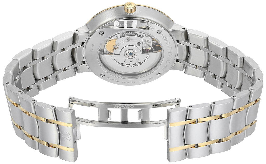 Movado 1881 Automatic Black Dial Two Tone Steel Strap Watch For Men - 0606916 Buy Now By Movado