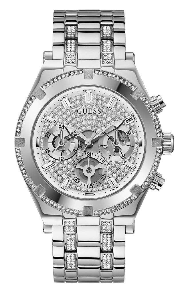 Guess Continental Silver Dial Silver Steel Strap Watch for Men - GW0261G1 Buy Now By Guess