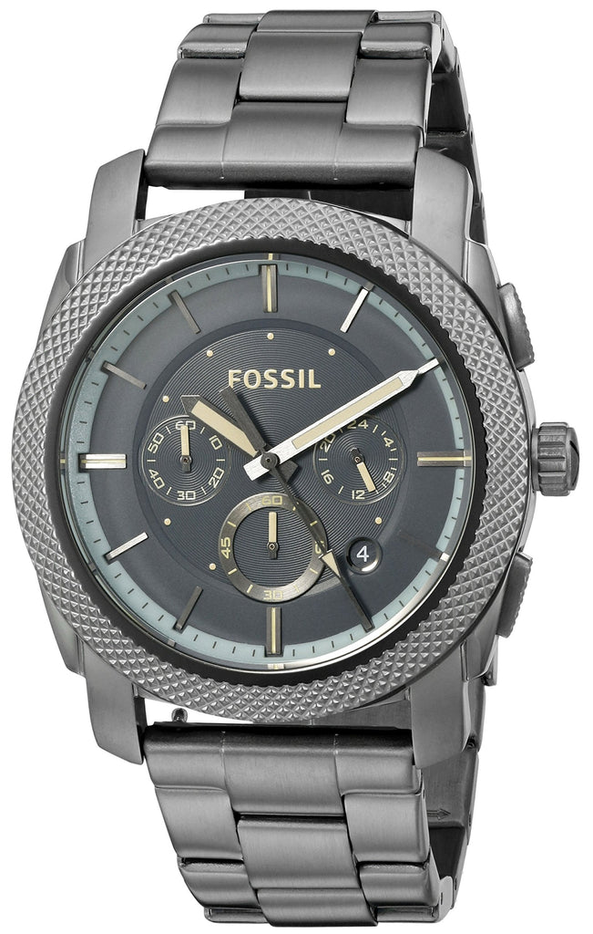 Fossil Machine Chronograph Grey Dial Grey Steel Strap Watch for Men - FS5172 Buy Now By Fossil