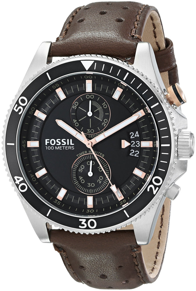 Fossil Wakefield Black Dial Brown Leather Strap Watch for Men - CH2944 Buy Now By Fossil