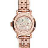 Fossil Boyfriend Automatic Skeleton Rose Gold Dial Rose Gold Steel Strap Watch for Women - ME3065 Buy Now By Fossil