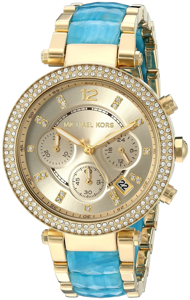 Michael Kors Parker Gold Dial Two Tone Steel Strap Watch for Women - MK6364 Buy Now By Michael Kors