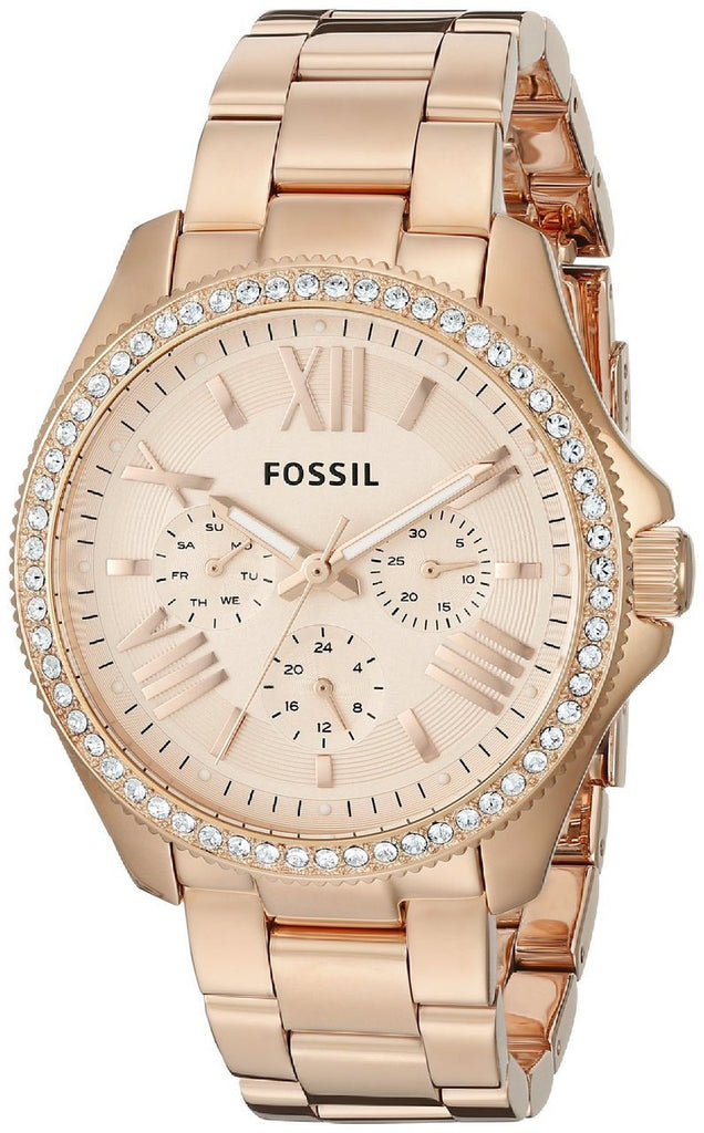 Fossil Cecile Rose Gold Dial Rose Gold Steel Strap Watch for Women - AM4483 Buy Now By Fossil
