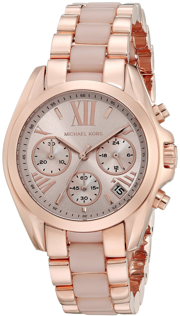 Michael Kors Bradshaw Rose Gold Dial Two Tone Steel Strap Watch for Women - MK6066 Buy Now By Michael Kors