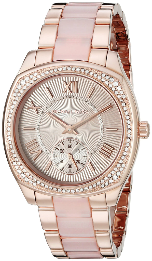 Michael Kors Bryn Rose Gold Dial Two Tone Steel Strap Watch for Women - MK6135 Buy Now By Michael Kors