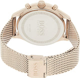 Hugo Boss Companion Chronograph Black Dial Rose Gold Steel Strap Watch For Men - 1513548 Buy Now By Hugo Boss