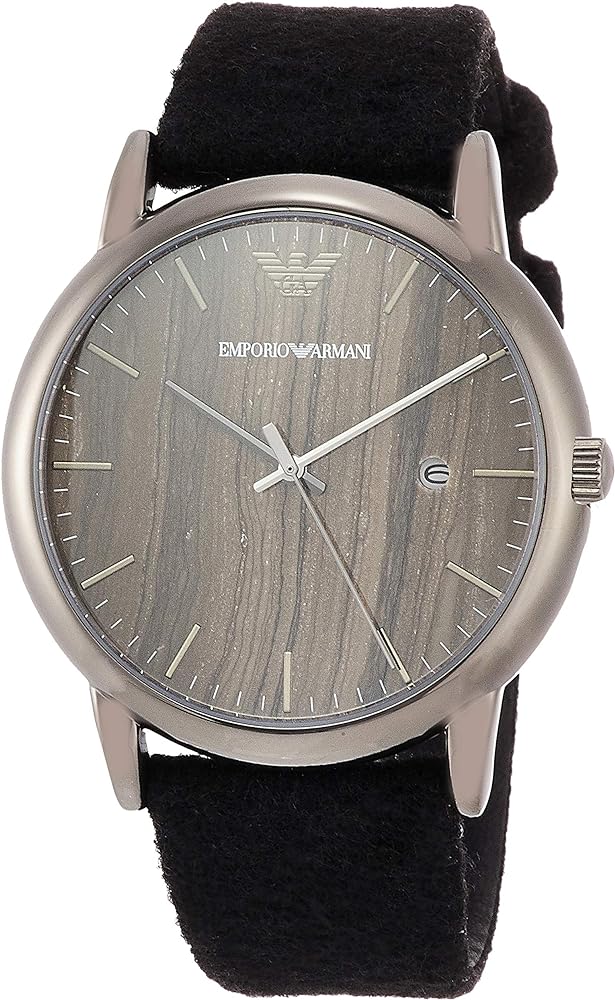 Emporio Armani Luigi Analog Brown Dial Black Leather Strap Watch For Men - AR11156 Buy Now By Emporio Armani