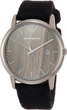 Emporio Armani Luigi Analog Brown Dial Black Leather Strap Watch For Men - AR11156 Buy Now By Emporio Armani