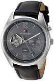 Tommy Hilfiger Deacan Grey Dial Black Leather Strap Watch for Men - 1791548 Buy Now By Tommy Hilfiger