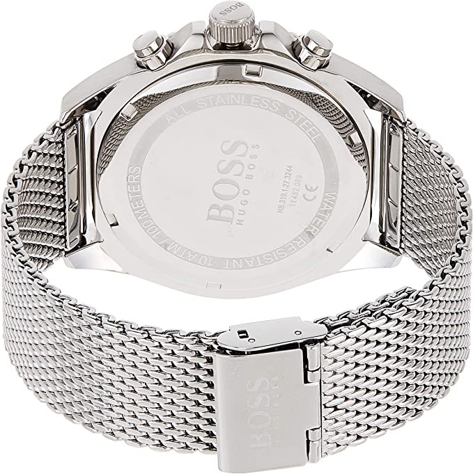 Hugo Boss Ocean Edition Black Dial Silver Mesh Bracelet Watch for Men - 1513701 Buy Now By Hugo Boss