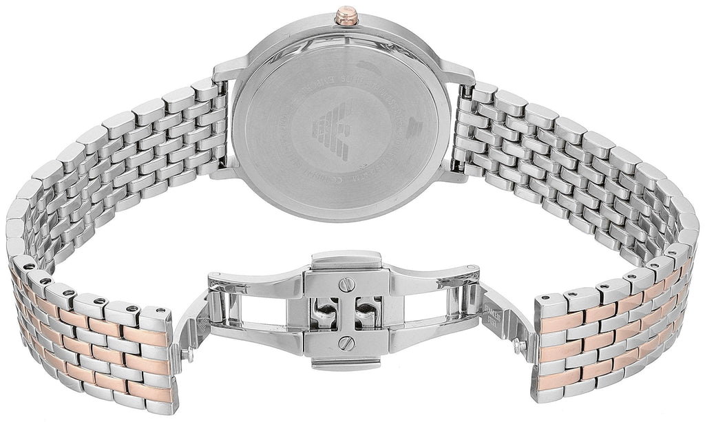 Emporio Armani Silver Sunray Dial Two Tone Steel Strap Watch For Women - AR11113 Buy Now By Emporio Armani