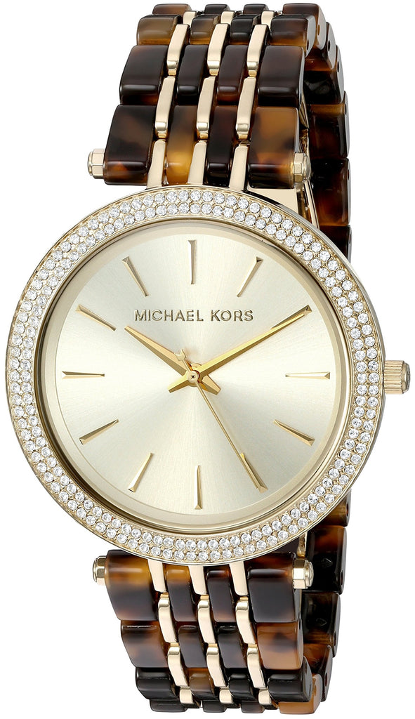 Michael Kors Darci Gold Dial Brown Two Tone Steel Strap Watch for Women - MK4326 Buy Now By Michael Kors