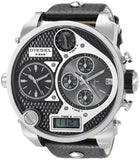 Diesel Mr Daddy Chronograph White Dial Black Leather Strap Watch For Men - DZ7125 Buy Now By Diesel