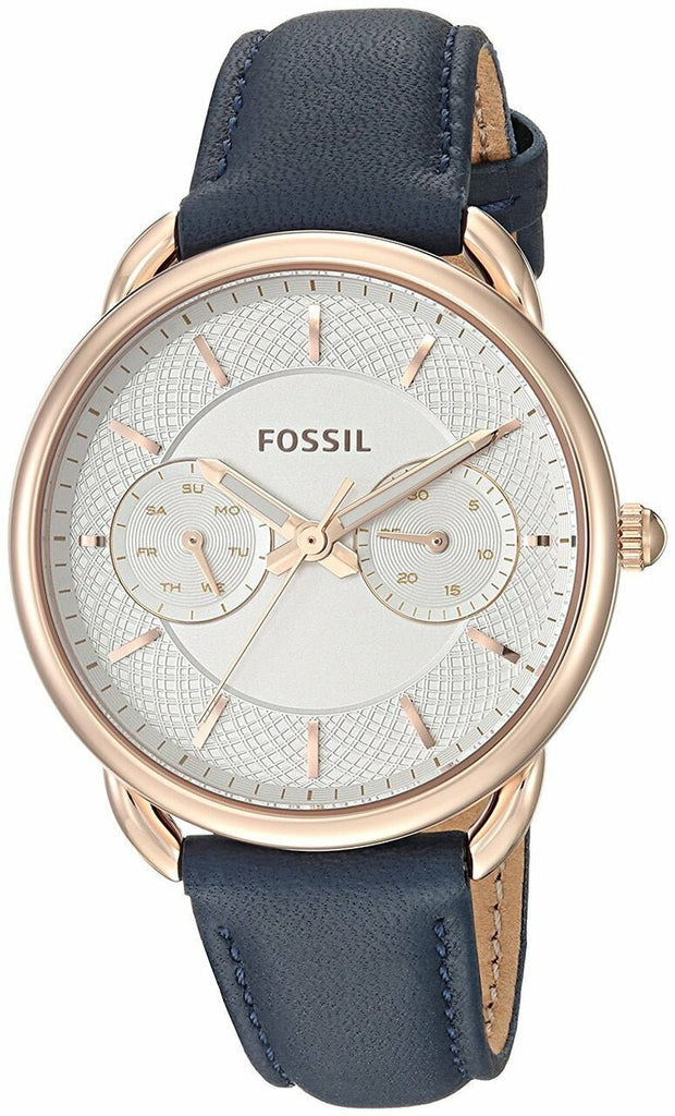 Fossil Tailor White Dial Blue Leather Strap Watch for Women - ES4260 Buy Now By Fossil