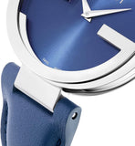 Gucci Interlocking G Blue Dial Blue Leather Strap Watch For Women - YA133322 Buy Now By Gucci