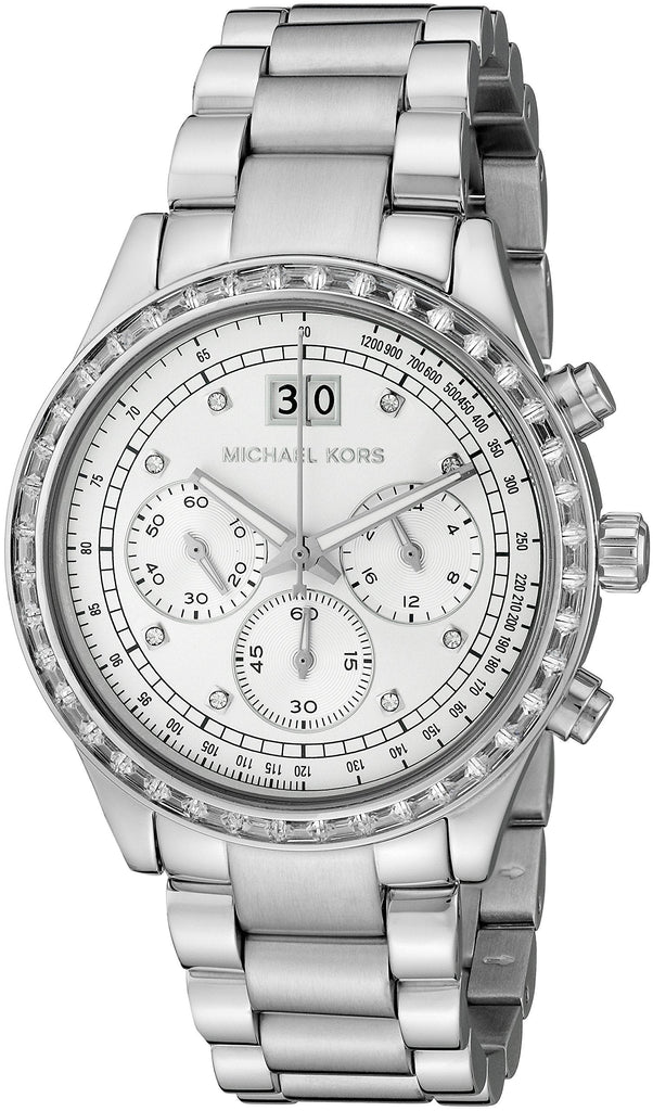 Michael Kors Brinkley Diamonds Silver Dial Silver Steel Strap Watch for Women - MK6186 Buy Now By Michael Kors