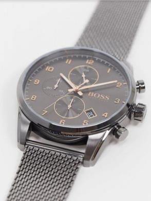 Hugo Boss Skymaster Grey Dial Grey Mesh Bracelet Watch for Men - 1513837 Buy Now By Hugo Boss