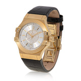 Maserati Potenza Diamonds Silver Dial Black Leather Strap Watch For Women - R8851108505 Buy Now By Maserati