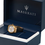 Maserati Potenza Diamonds Silver Dial Black Leather Strap Watch For Women - R8851108505 Buy Now By Maserati