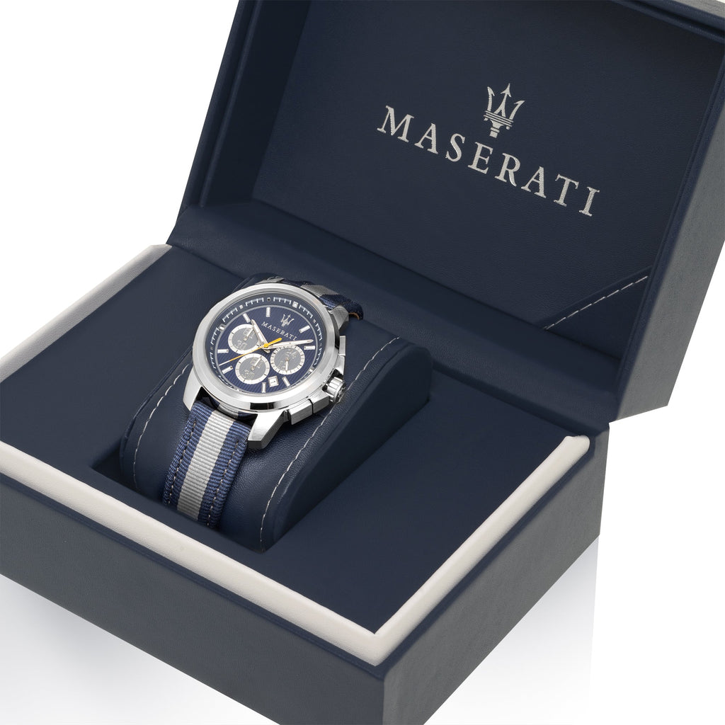 Maserati Royale 44mm Stainless Steel Fiber Strap Watch For Men - R8871637001 Buy Now By Maserati