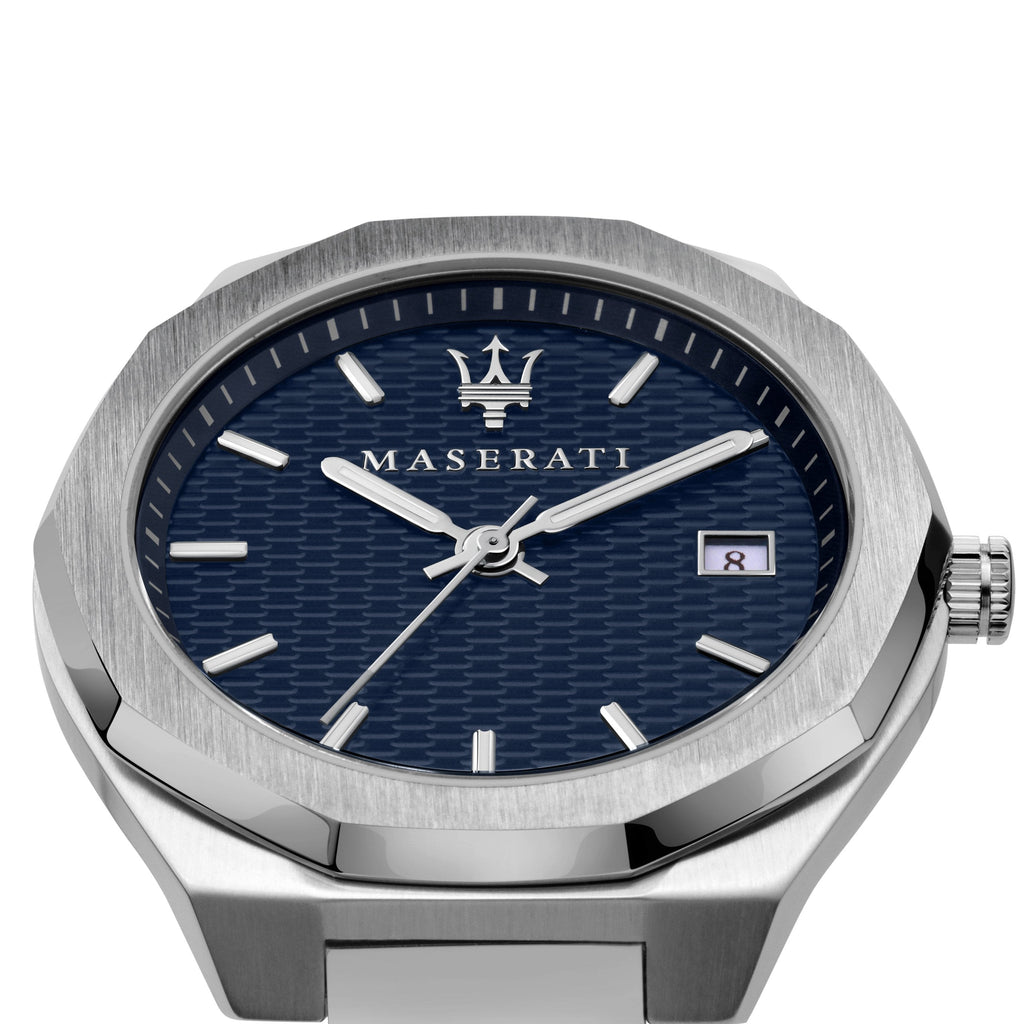 Maserati Stile Blue Dial Silver Steel Strap Watch For Men - R8853142006 Buy Now By Maserati