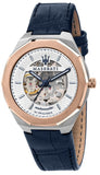 Maserati Stile Automatic Limited Edition White Dial Blue Leather Strap Watch For Men - R8821142001 Buy Now By Maserati