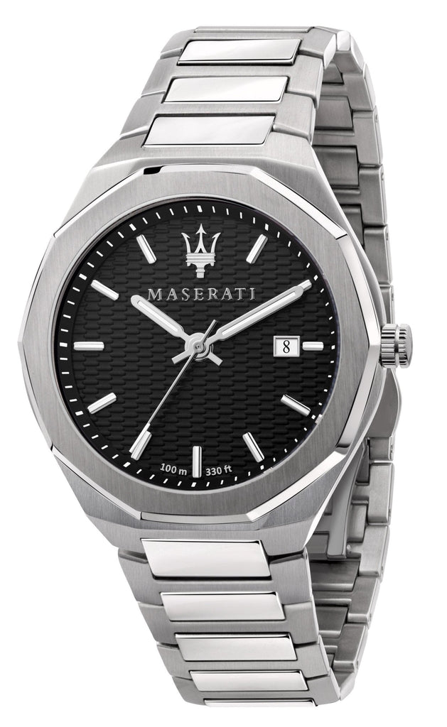 Maserati Stile Analog Black Dial Silver Steel Strap Watch For Men - R8853142003 Buy Now By Maserati