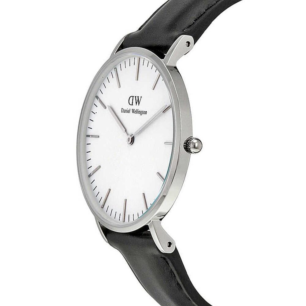 Daniel Wellington Classic Sheffield White Dial Black Leather Strap Watch For Women - DW00100053 Buy Now By Daniel Wellington