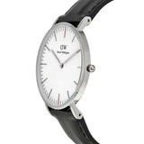 Daniel Wellington Classic Sheffield White Dial Black Leather Strap Watch For Women - DW00100053 Buy Now By Daniel Wellington