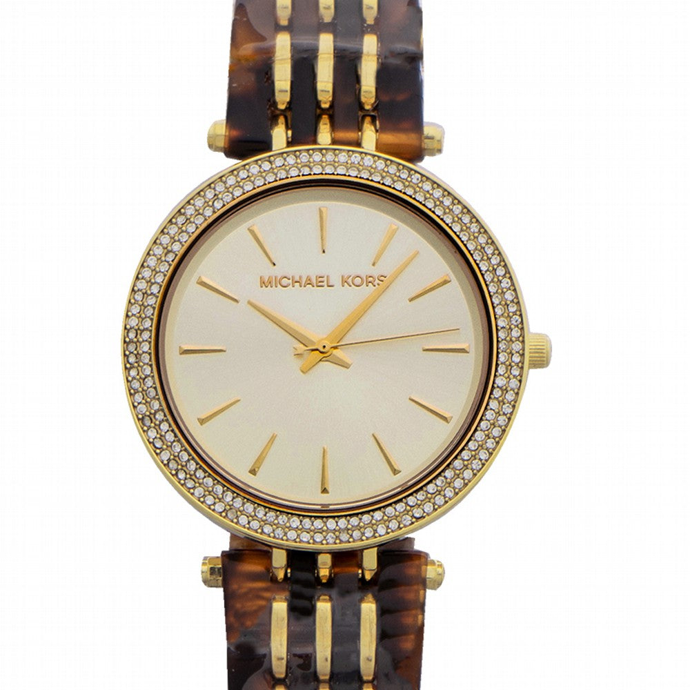 Michael Kors Darci Gold Dial Brown Two Tone Steel Strap Watch for Women - MK4326 Buy Now By Michael Kors