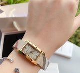 Burberry Pioneer Gold Dial Haymarket Beige Leather Strap Watch for Women - BU9509 Buy Now By Burberry