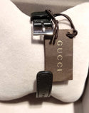 Gucci G Interlocking Black Dial Black Leather Strap Watch For Women - YA133501 Buy Now By Gucci