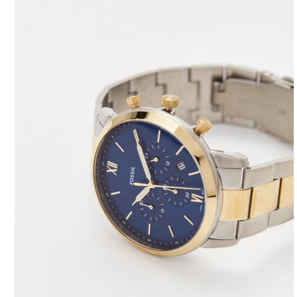 Fossil Neutra Chronograph Blue Dial Two Tone Steel Strap Watch for Men - FS5706 Buy Now By Fossil