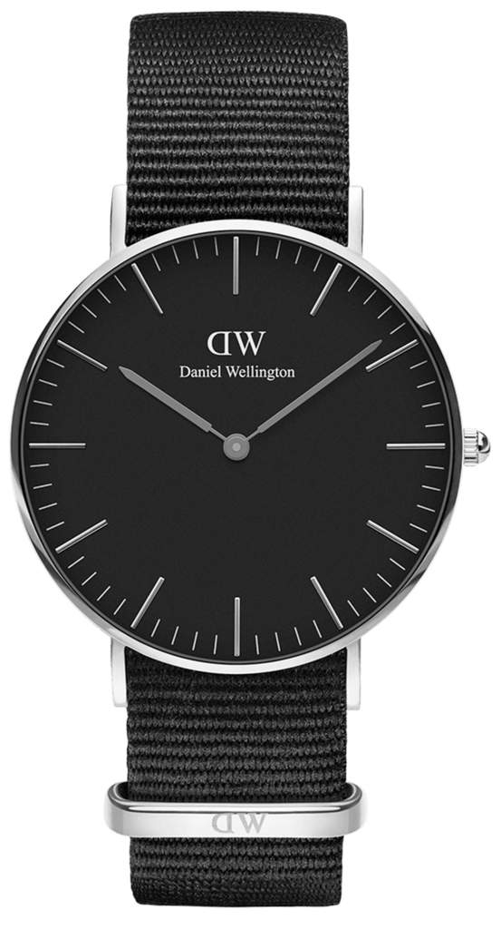 Daniel Wellington Classic Cornwall Black Dial Black Nylon Strap Watch For Women - DW00100149 Buy Now By Daniel Wellington