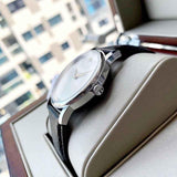 Movado Museum Quartz Silver Dial Black Leather Strap Watch For Men - 2100001 Buy Now By Movado