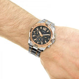 Guess Commander Chronograph Blue Dial Two Tone Steel Strap Watch for Men - GW0056G5 Buy Now By Guess